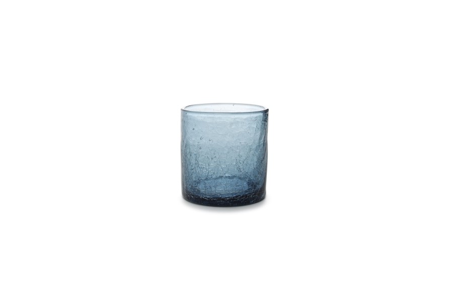 Drankje & Bar F·2·D | Glas 22Cl Blauw Crackle